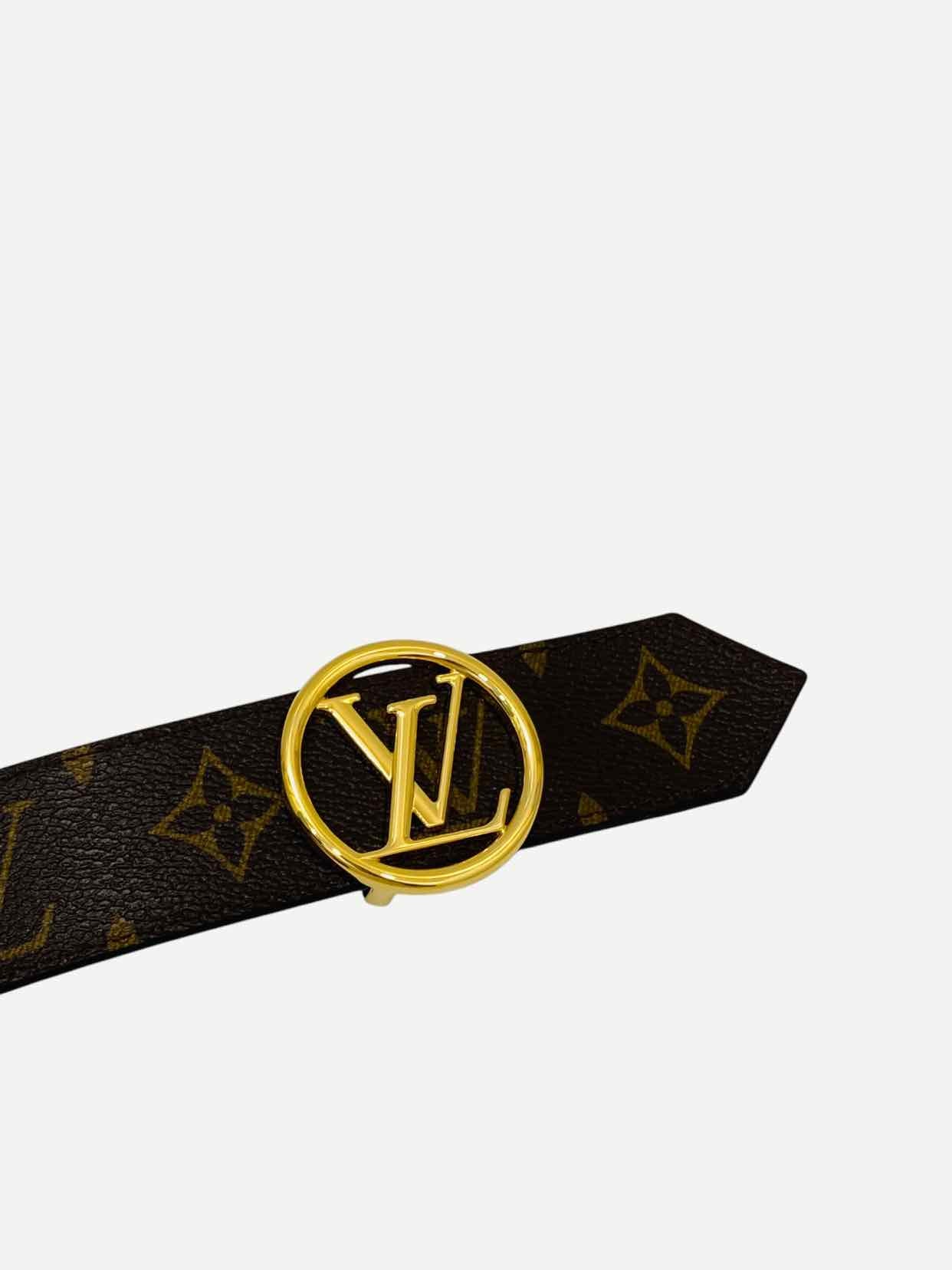 LOUIS VUITTON LV Circle Reversible Brown Monogram Belt