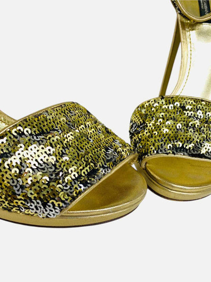 DOLCE & GABBANA Gold Size EU 40 Heeled Sandals