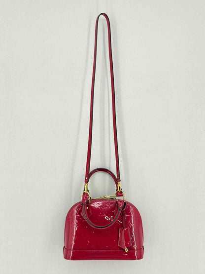 LOUIS VUITTON Alma Red Monogram Top Handle