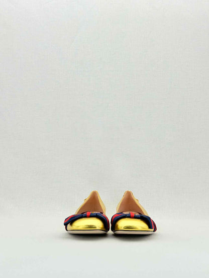 GUCCI Gold Size EU 38 Ballet Flats
