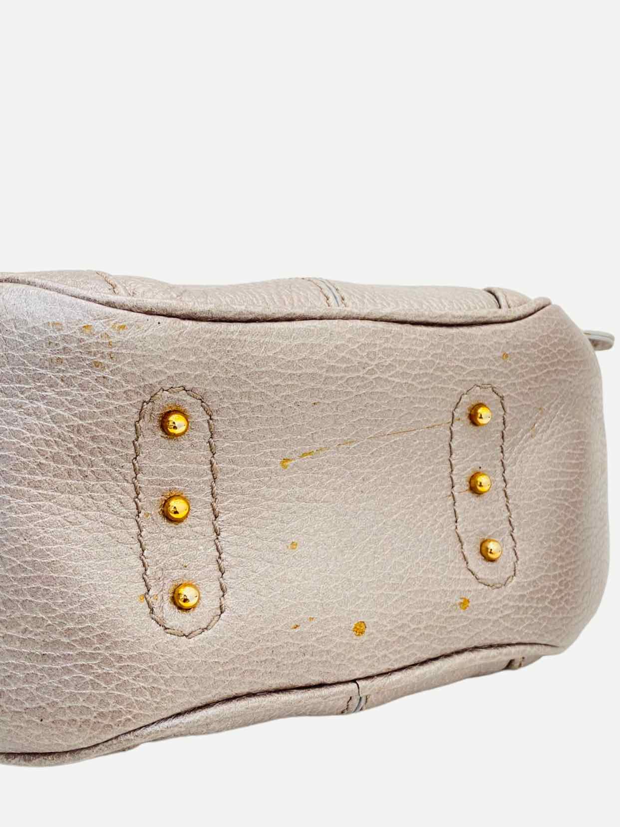 TOD'S Charlotte Metallic Silver Hobo bag