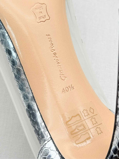 GIANVITO ROSSI Plexi Snakeskin Print Size EU 40.5 Pumps