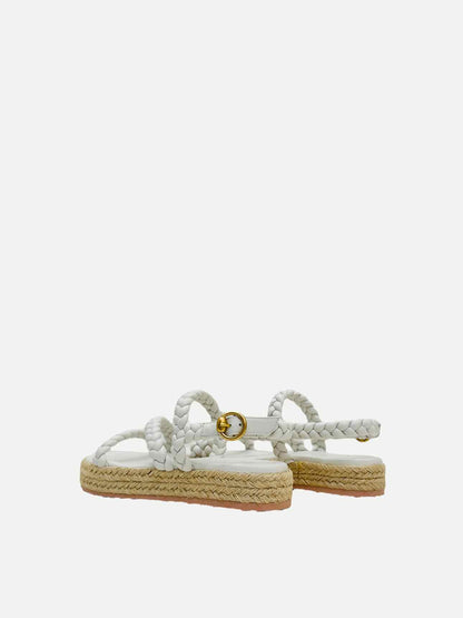 GIANVITO ROSSI Espadrille White Braided Sandals