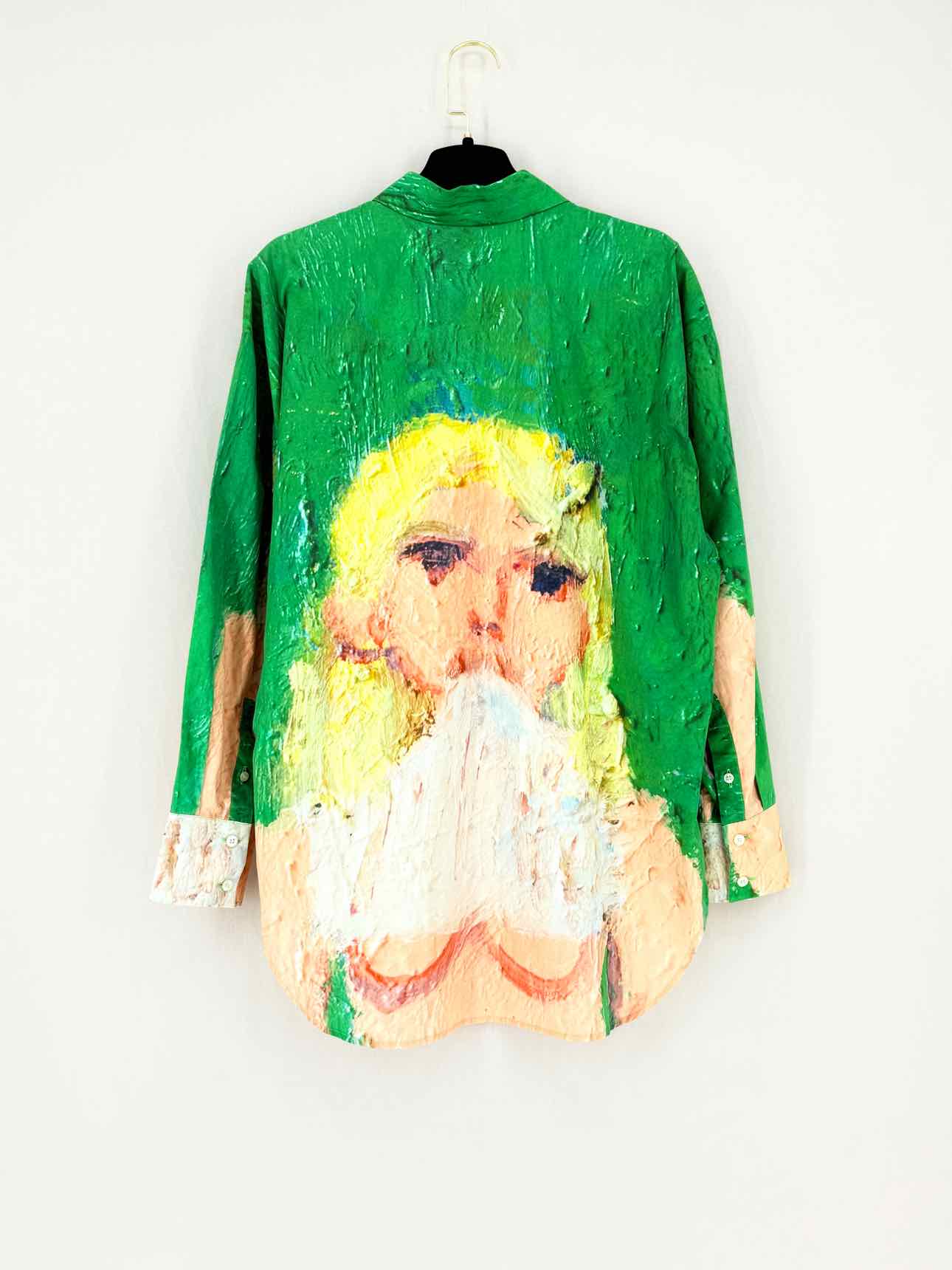 MSGM Painted Girl Green Multicolor Size US 2 Shirt