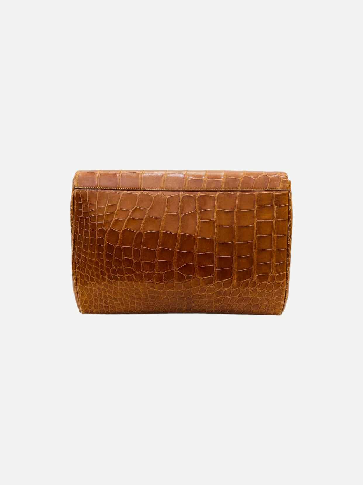 GUCCI Croc Tan Clutch