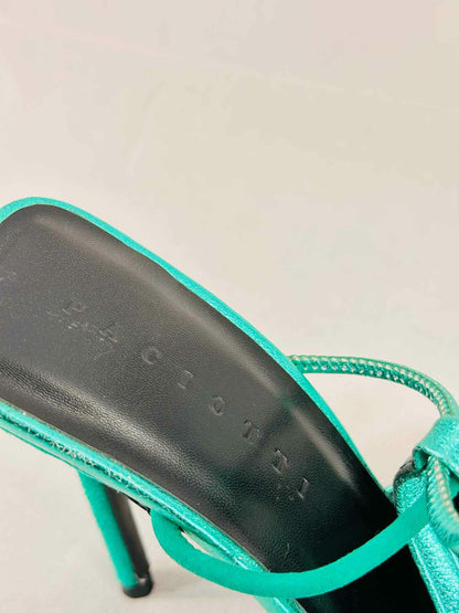 PACIOTTI Turquoise Size EU 38 Heeled Sandals