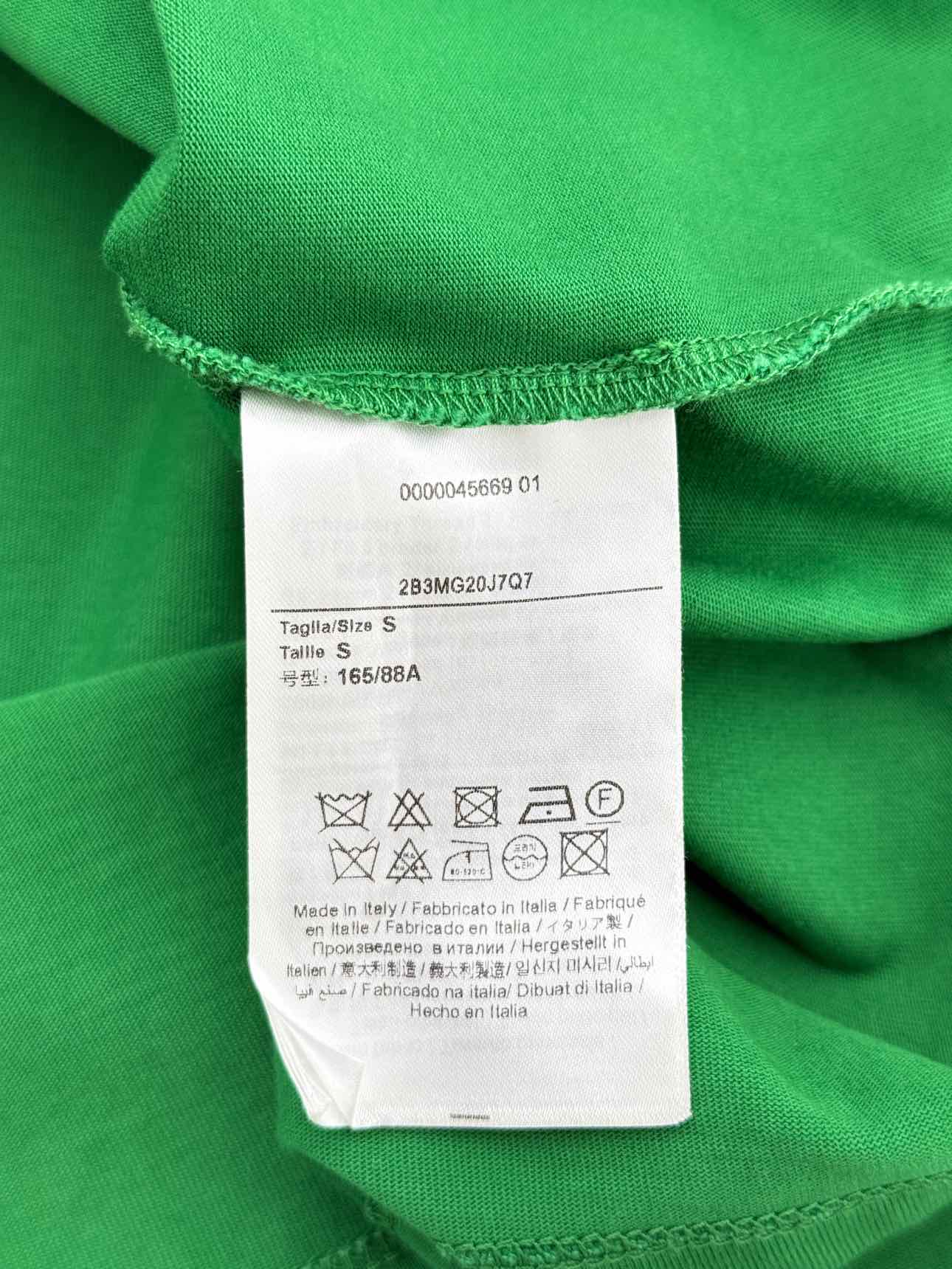 VALENTINO Green Logo Print Size Small T-shirt