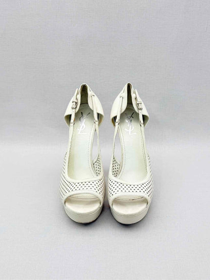 YSL Off-white Perforated Size EU 39.5 Pumps