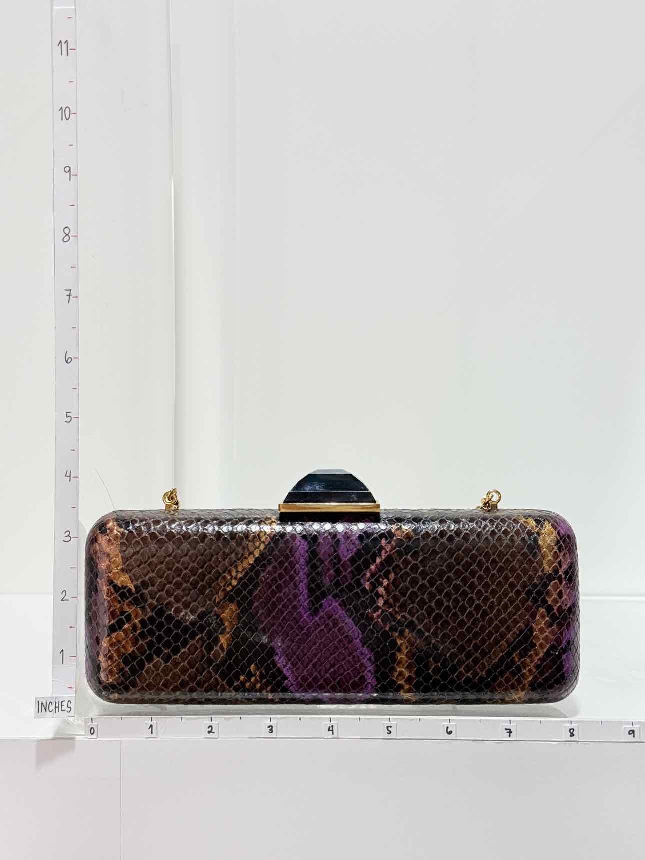 JUDITH LEIBER Jessica Purple Multicolor Clutch