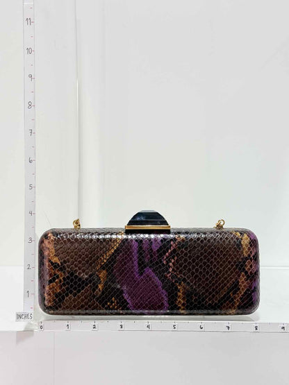 JUDITH LEIBER Jessica Purple Multicolor Clutch