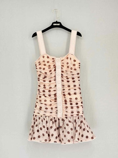 ZIMMERMANN Pink w/ Brown Size Medium Short Dress