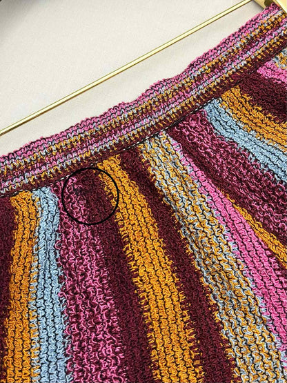M MISSONI Pink Multicolor Striped Size Small Shorts