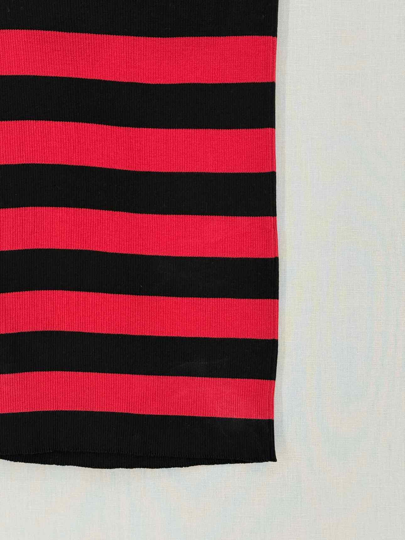 DOLCE & GABBANA Red & Black Striped Size US 4 Top