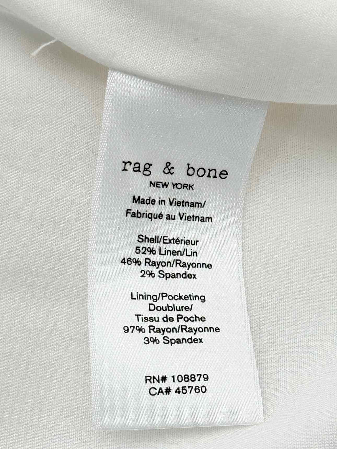 RAG & BONE Slade White Size US 6 Short Dress