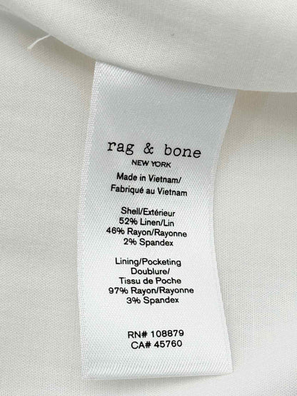 RAG & BONE Slade White Size US 6 Short Dress