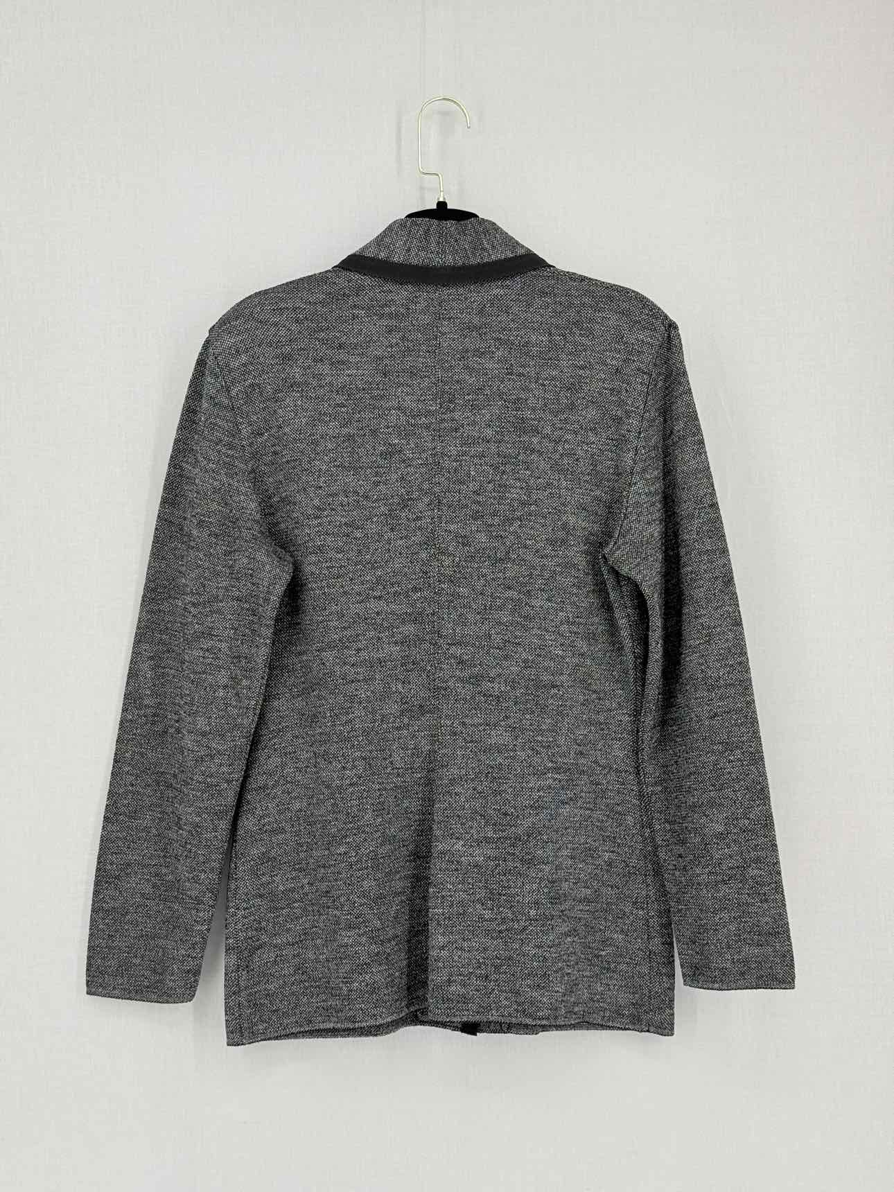 SALVATORE FERRAGAMO Grey w/ Black Size Large Jacket