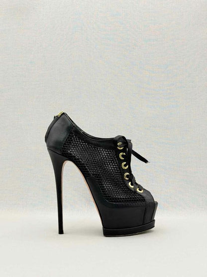 GIANMARCO LORENZI Lace Up Black Size EU 37 Pumps