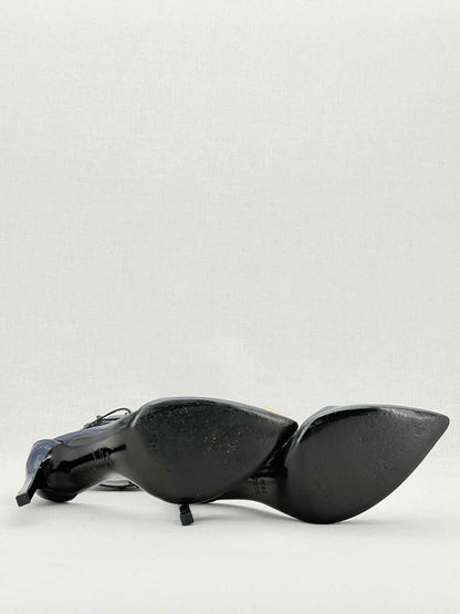 GUCCI Ursula Navy Blue Size EU 39.5 Heeled Sandals