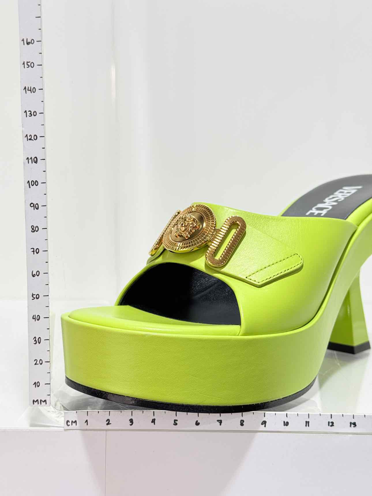 VERSACE Medusa Biggie Neon Green Size EU 38 Mules