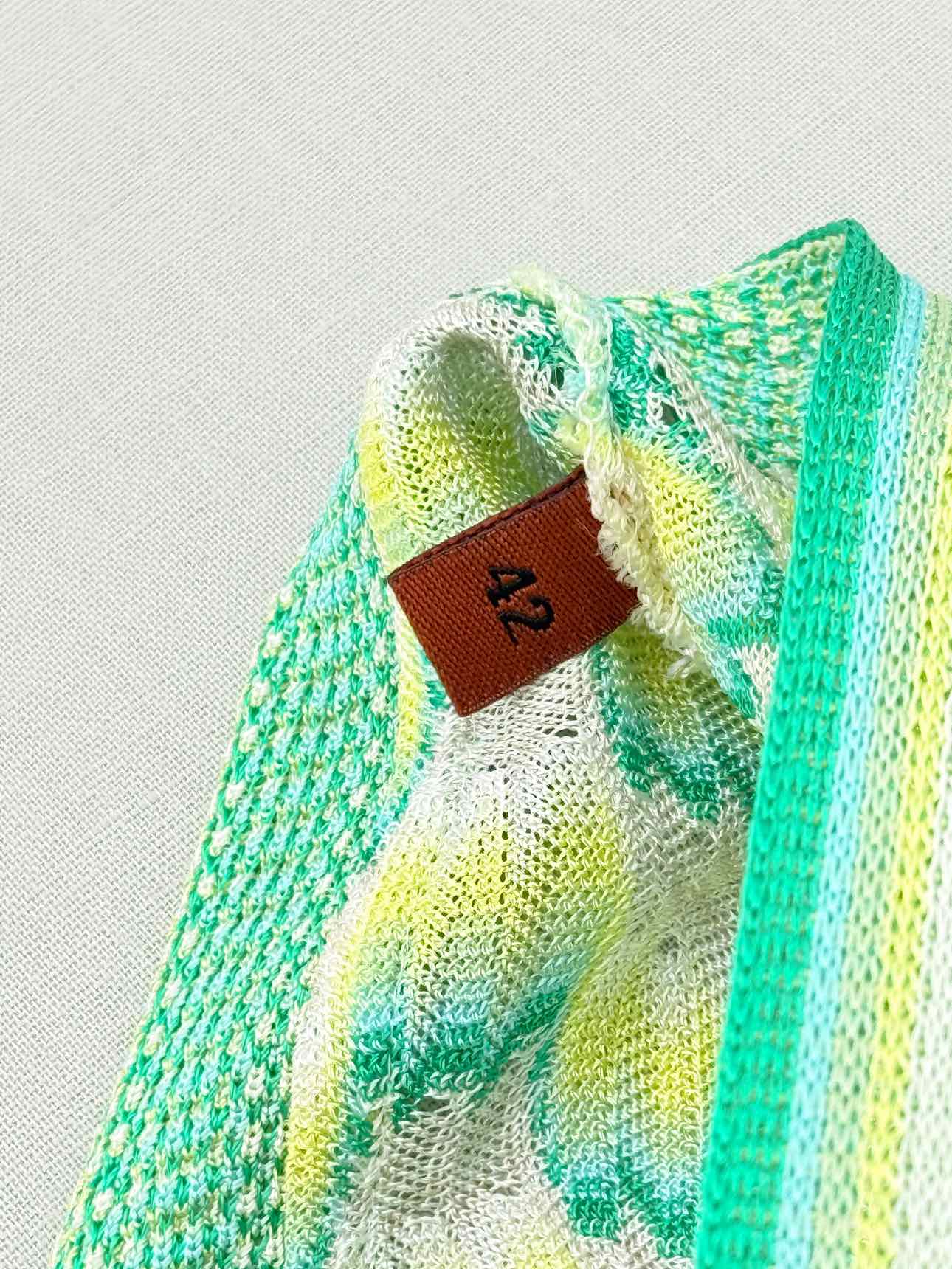 MISSONI MARE Yellow & Green Size US 6 Long Dress