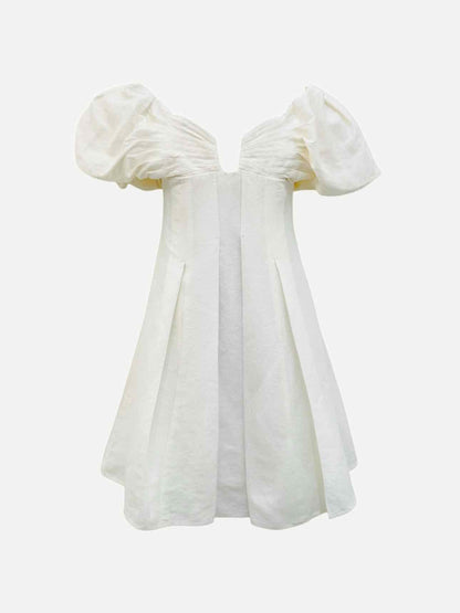 CULT GAIA Lissette Off-white Knee Length Dress