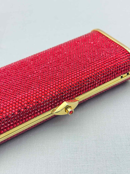 JUDITH LEIBER Minaudière Red Clutch