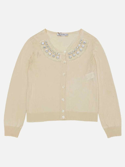 CHRISTIAN DIOR Basic Beige Cardigan