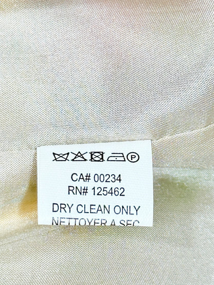 HALSTON Yellow Multicolor Printed Size US 8 Long Dress