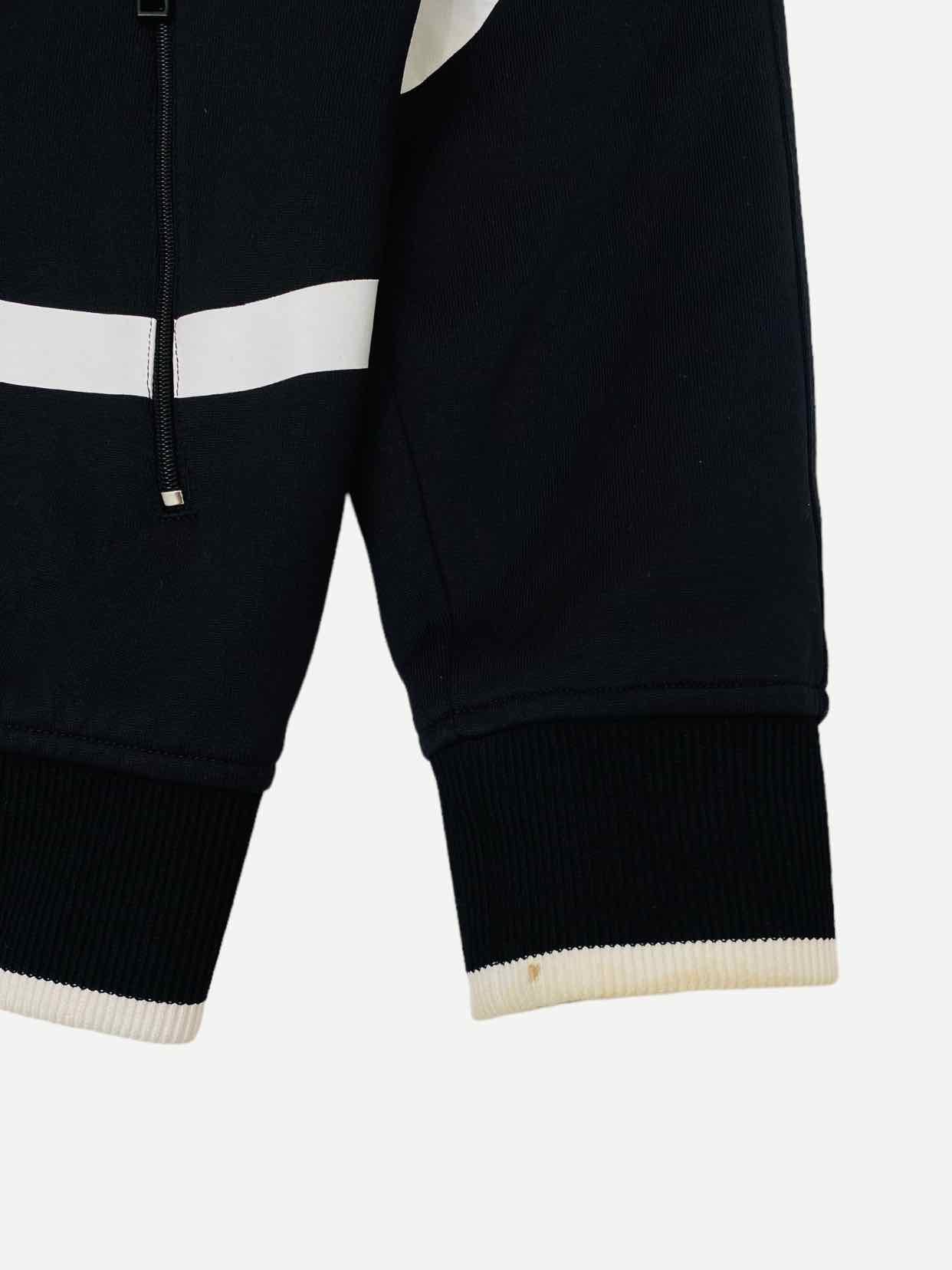 VALENTINO Black w/ White Size XSmall Tracksuit Top