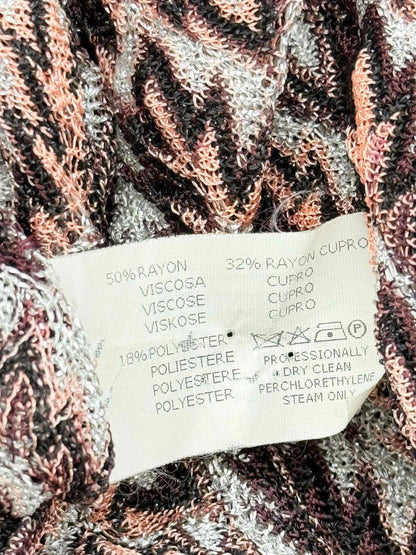 MISSONI Kaftan Brown, Peach & Silver Size US 4 Top