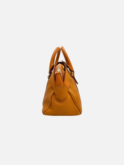 BURBERRY Bow Accent Orange Satchel