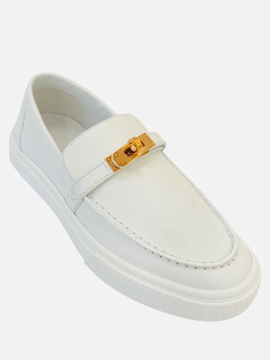 HERMES Game Slip-On White Sneakers