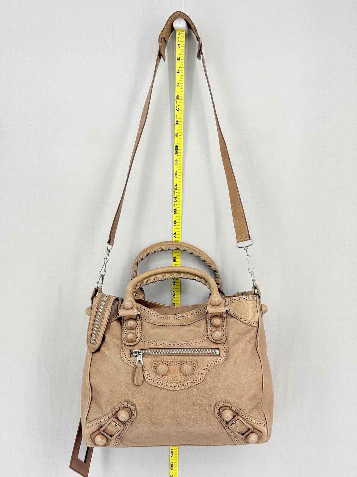 BALENCIAGA Motorcross Beige Top Handle
