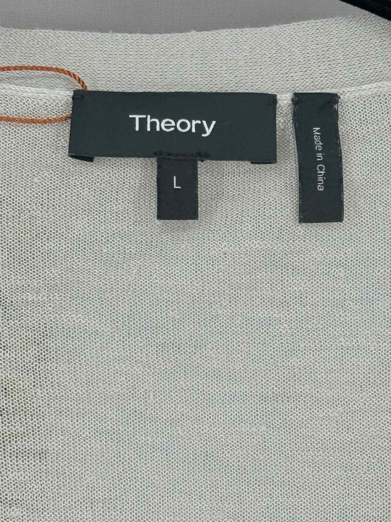 THEORY Grey & Blue Ombre Size Large Cardigan
