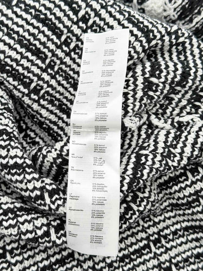 MAJE Black & White Crochet Size US 2 Cardigan
