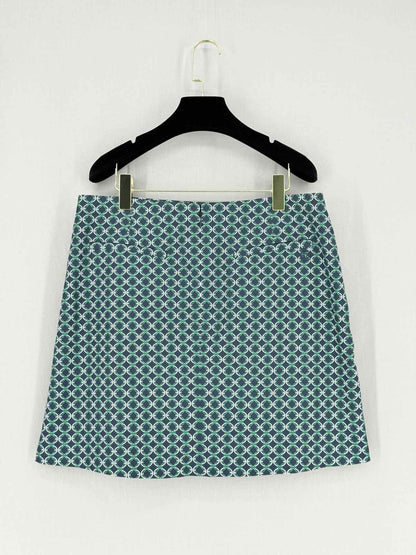 TORY SPORT Blue Multicolor Size Large Mini Skirt