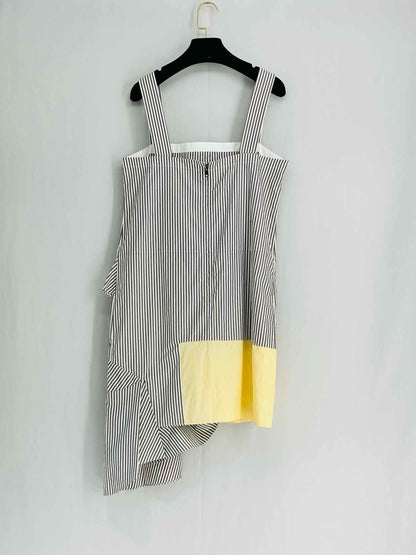 PORTS 1961 Brown & White Striped Size US 8 Short Dress