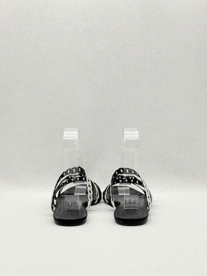 HERMES Black & Silver Size EU 39 Sandals