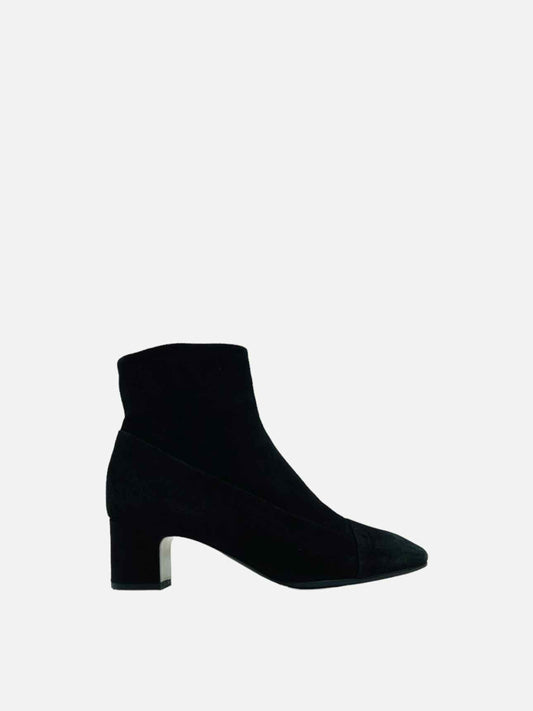 HERMES Curacao Black Ankle Boots 35