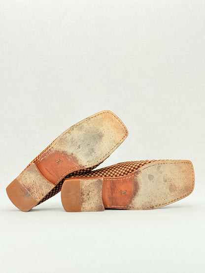 LOUIS VUITTON Brown & Beige Damier Size EU 11.5 Loafers