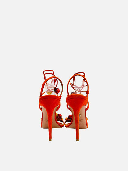 AQUAZZURA Orange Heeled Sandals 40