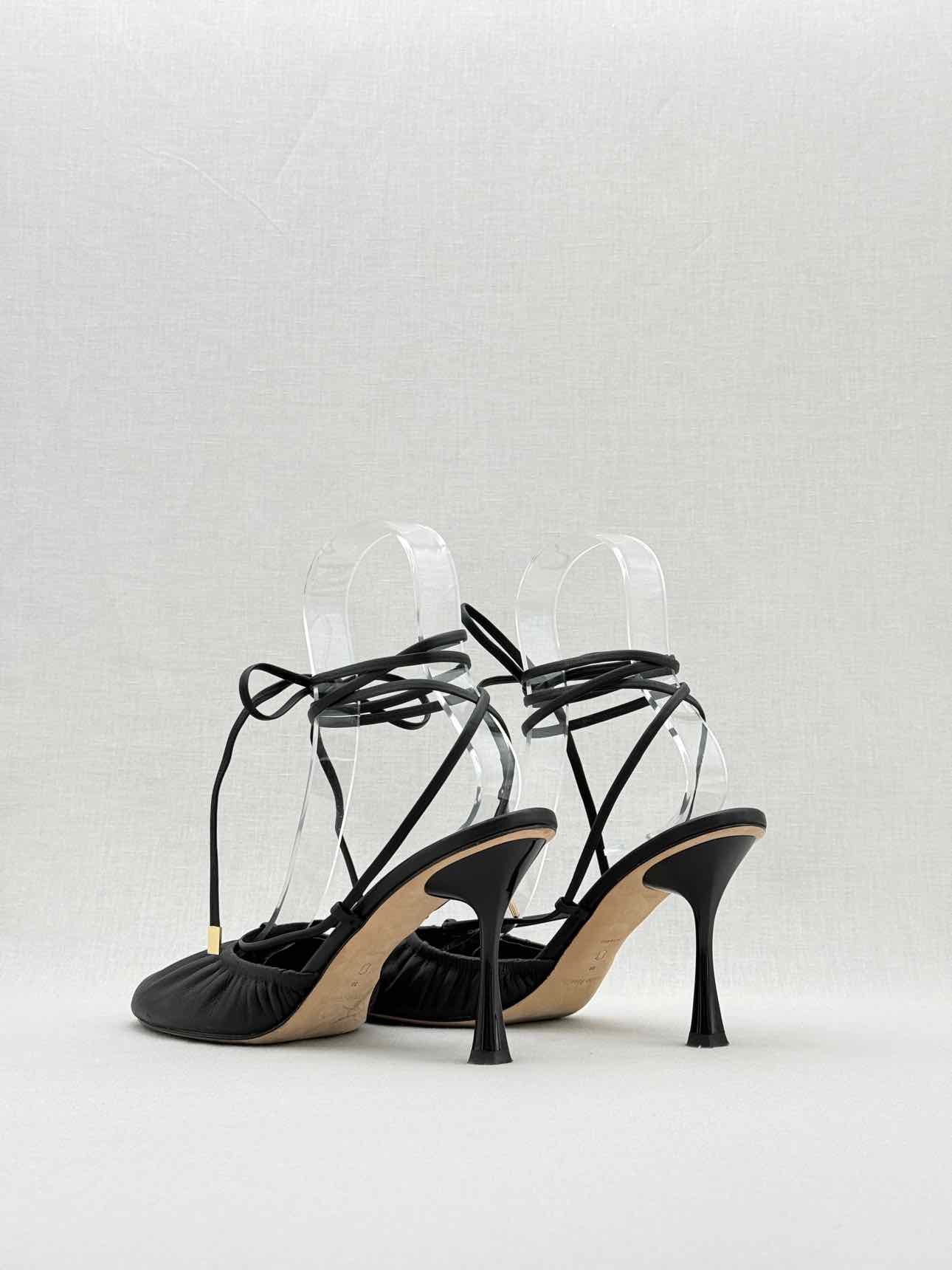 STUDIO AMELIA Round Toe Black Size EU 38 Heeled Sandals