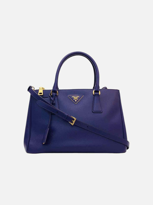 PRADA Double Zip Purple Tote Bag