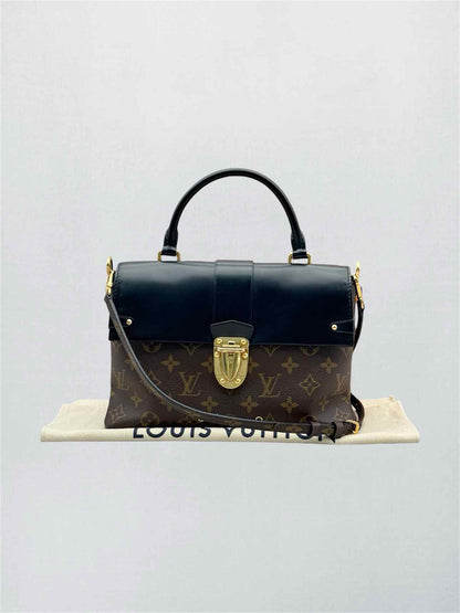 LOUIS VUITTON One Handle Brown & Black Top Handle