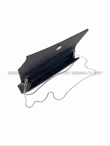 MANOLO BLAHNIK Envelope Black Clutch