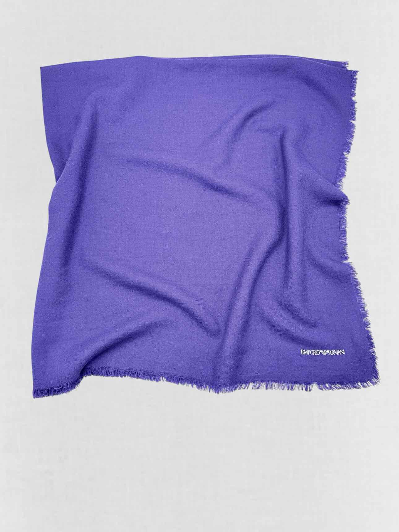 EMPORIO ARMANI Purple Fringed Scarf