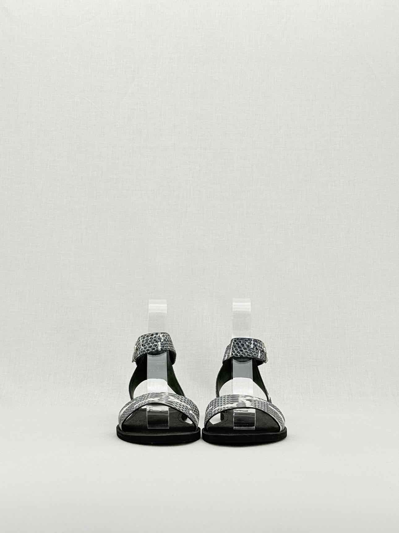 VINCE Black & White Snake Effect Size EU 37 Sandals