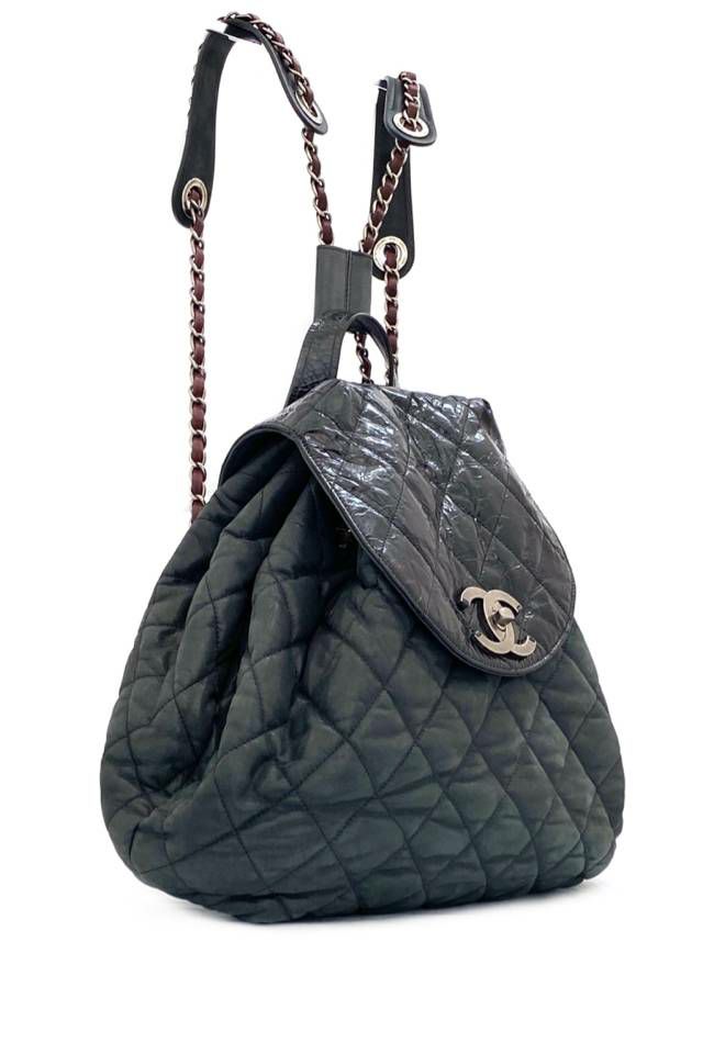 CHANEL Khaki & Black Backpack