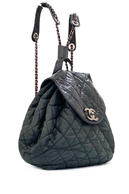 CHANEL Khaki & Black Backpack