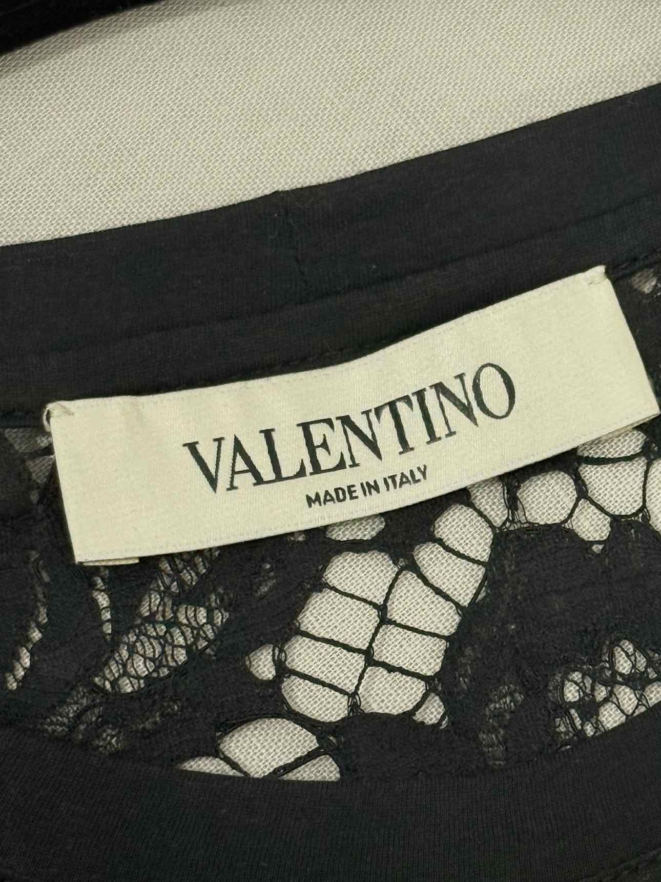VALENTINO Loose Fit Black Size Large Top